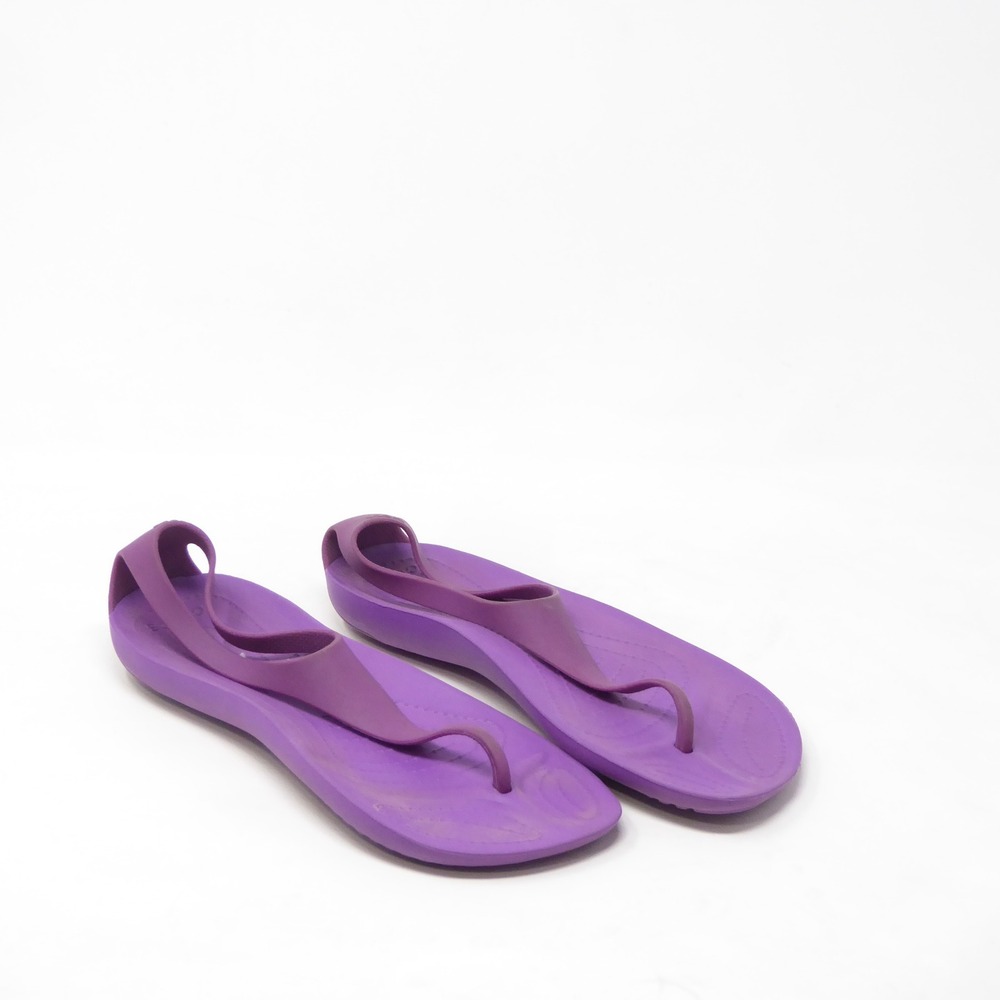 Crocs Women Sandals Purple Sexi Flip Flop Slingback Size 7